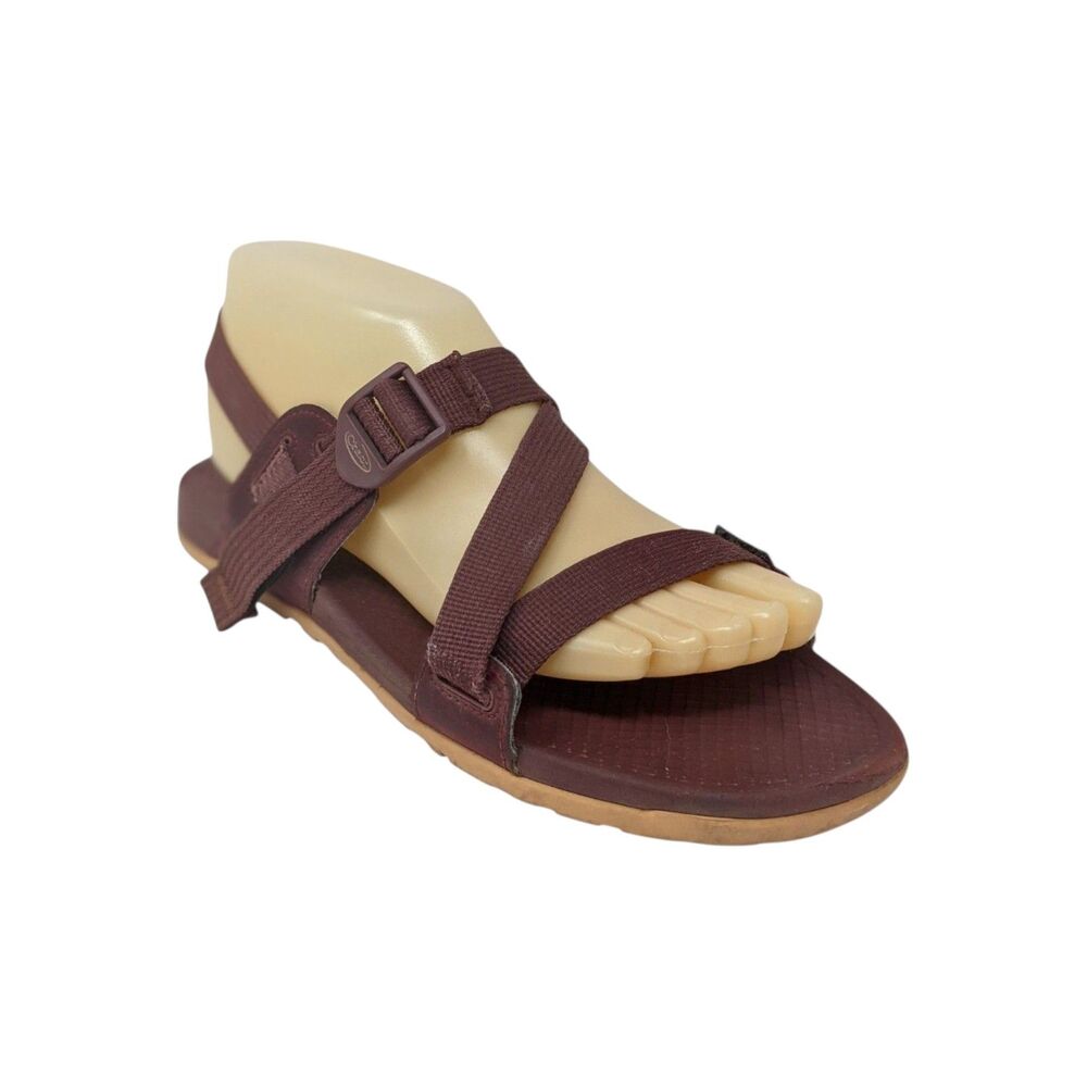 Chaco Lowdown Burgundy Strappy Sport Sandals Women's Size 9 Adjustable